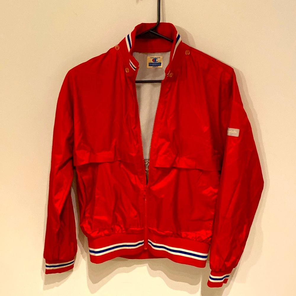 VERY RARE RED VINTAGE CHAMPION WINDBREAKER!!!!